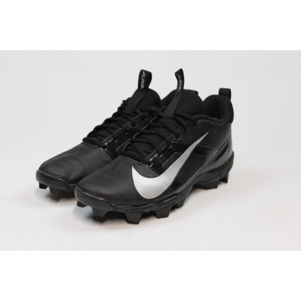 Men's Size 10.5 Nike Alpha Football Cleats Black White FN0028-001